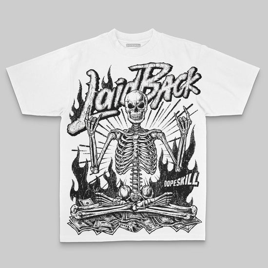 Black/White Oversize Print Laid Back DopeSkill Graphic Premium T-shirt Streetwear - White