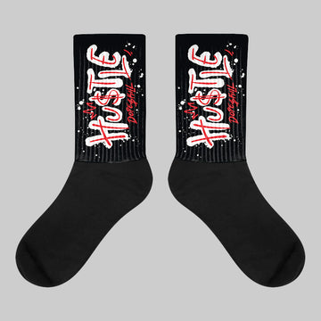 White Thunder 4s DopeSkill Sublimated Socks Hustle Graphic