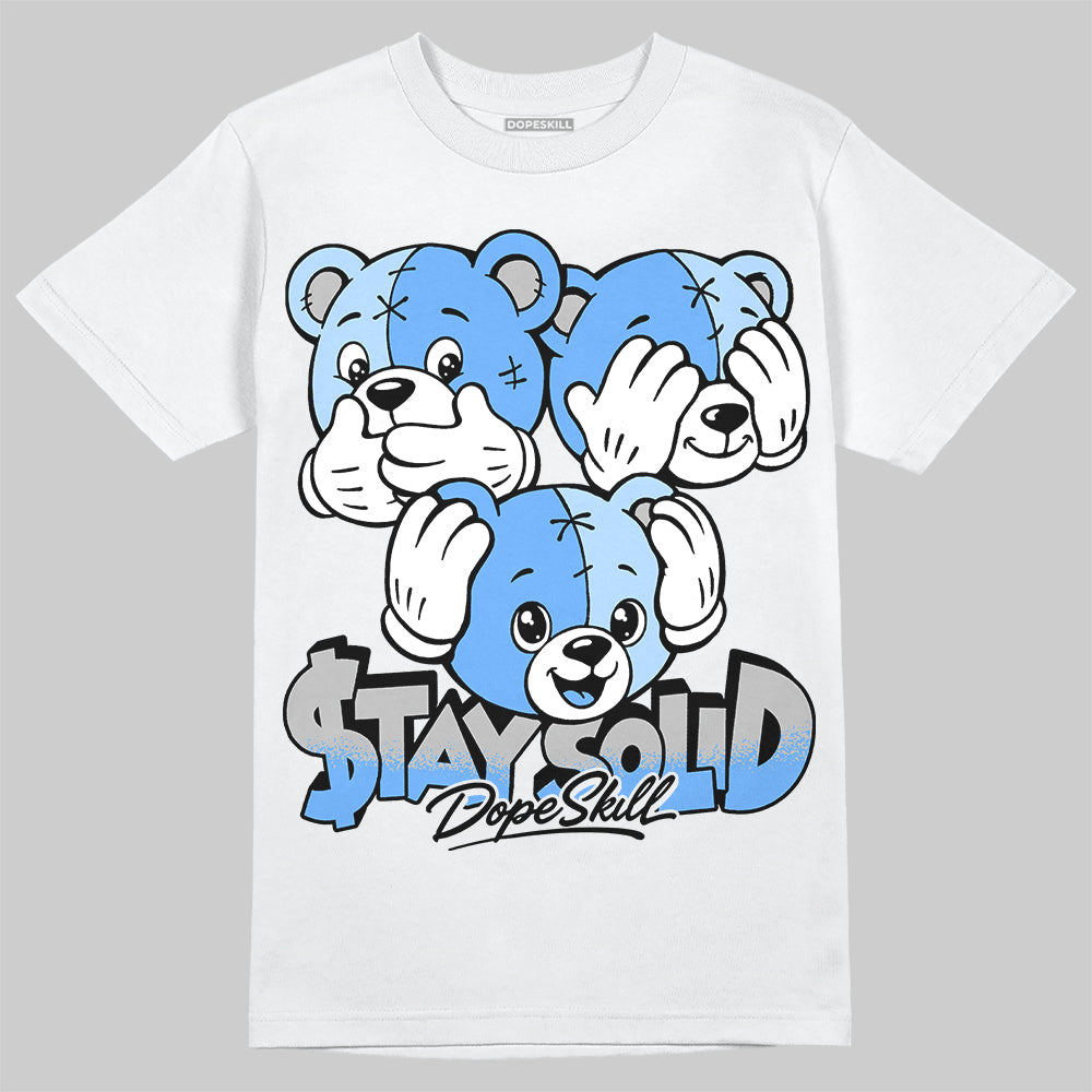 Jordan 5 Black University Blue DopeSkill T-Shirt Stay Solid Graphic Streetwear - White