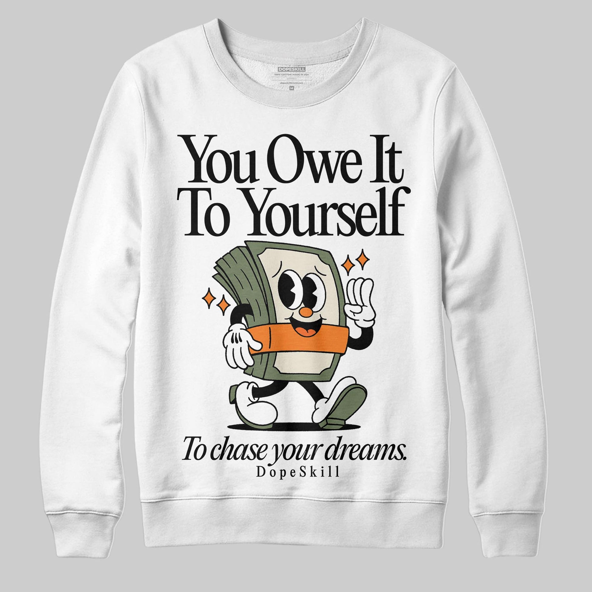 Jordan 4 Retro OG SP Undefeated (2025) DopeSkill Sweatshirt Owe It To Yourself Graphic Streetwear - White