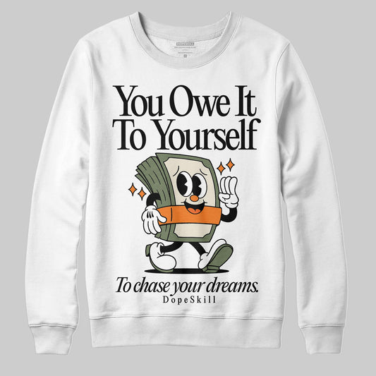 Jordan 4 Retro OG SP Undefeated (2025) DopeSkill Sweatshirt Owe It To Yourself Graphic Streetwear - White