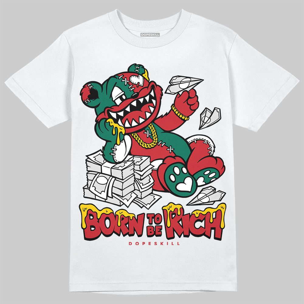 Jordan 5 ‘El Grito’ DopeSkill T-Shirt Born To Be Rich Graphic Streetwear - White 