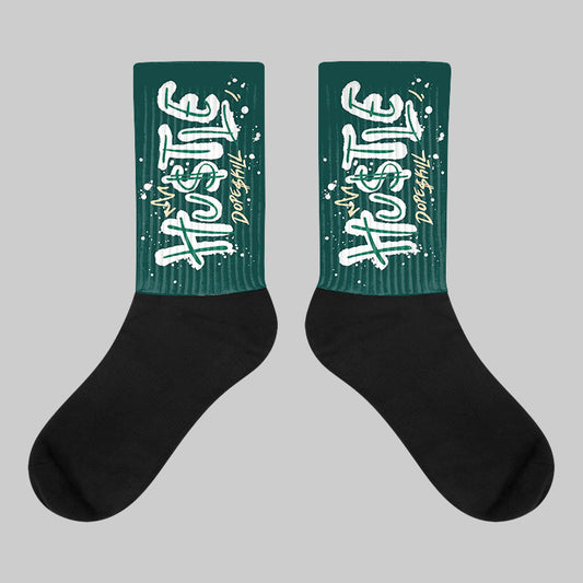 Oxidized Green 4s DopeSkill Sublimated Socks Hustle Graphic