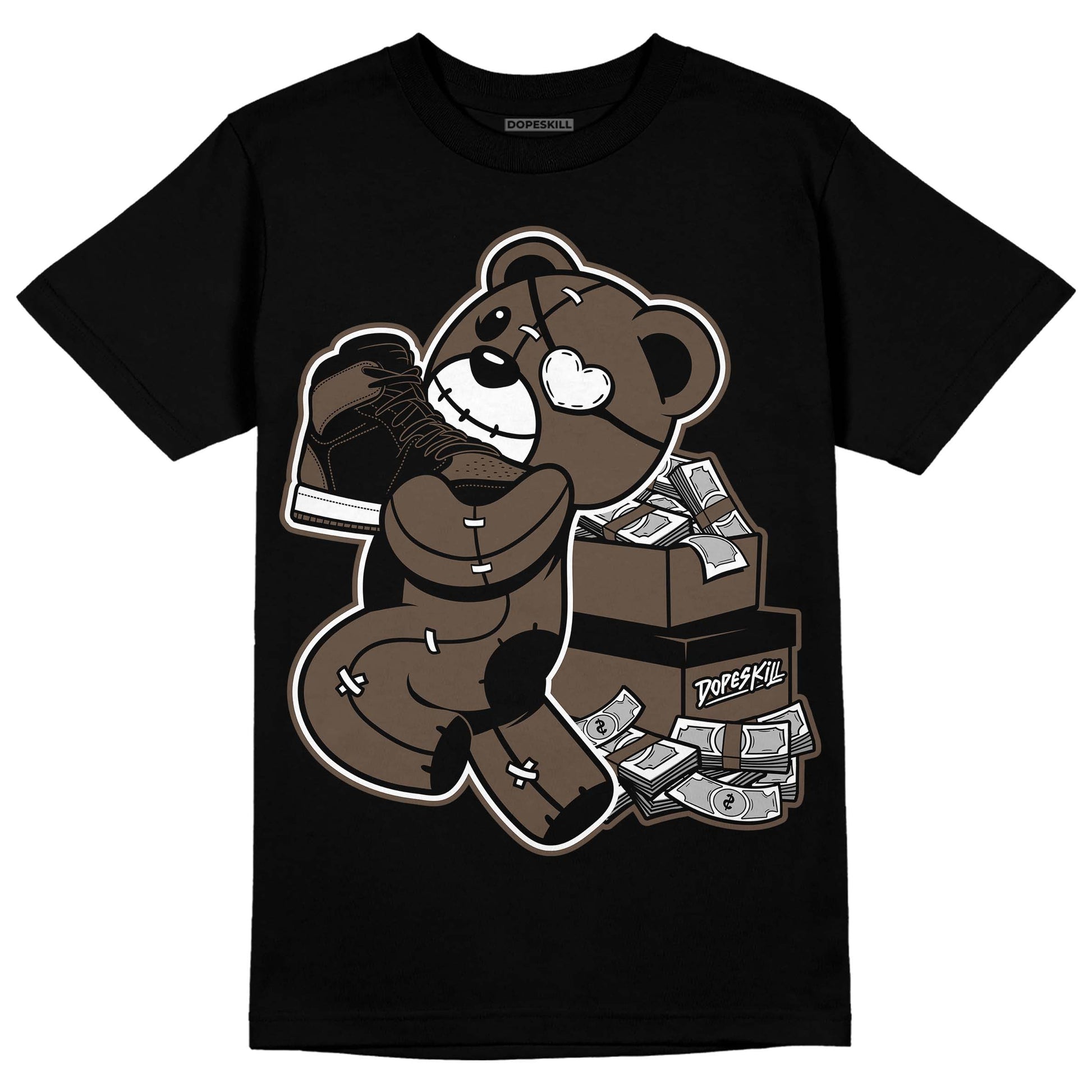 Jordan 1 Retro High OG Palomino DopeSkill T-Shirt Bear Steals Sneaker Graphic Streetwear - Black