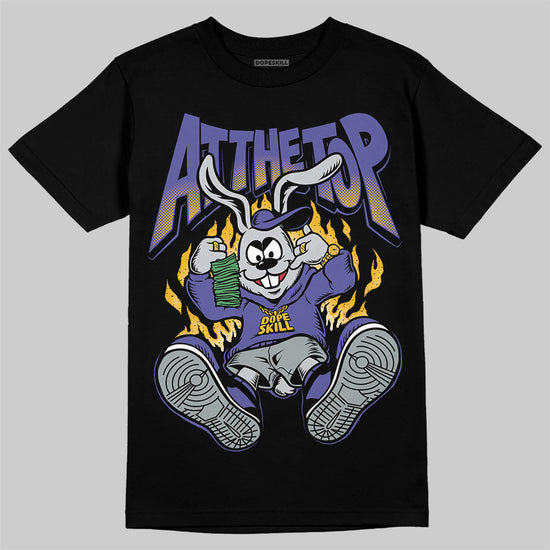 Jordan 4 Retro Lakers DopeSkill T-Shirt At The Top Graphic Streetwear - black