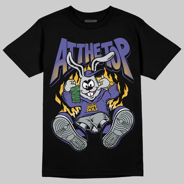 Jordan 4 Retro Lakers DopeSkill T-Shirt At The Top Graphic Streetwear - black