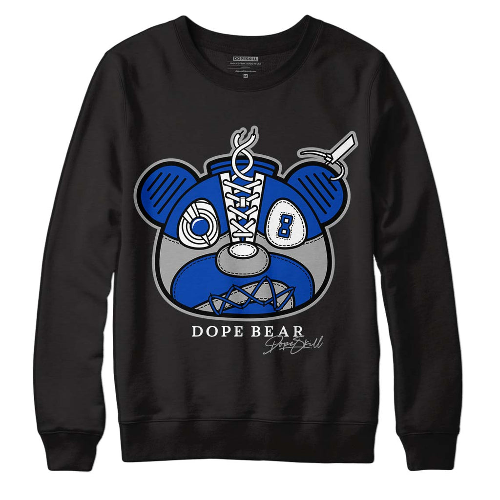Jordan 5 Racer Blue DopeSkill Sweatshirt Sneaker Bear Head Graphic Streetwear - Black
