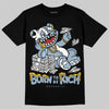 Jordan 40 “Blue Suede” DopeSkill T-Shirt Born To Be Rich Graphic Streetwear - Black