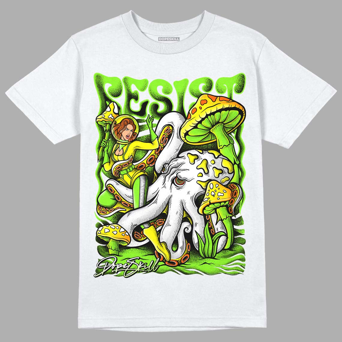 Neon Green Sneakers DopeSkill T-Shirt Resist Graphic Streetwear  - White 