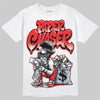 Jordan 11 Retro Cherry DopeSkill T-Shirt Paper Chaser Boy Graphic Streetwear - White 