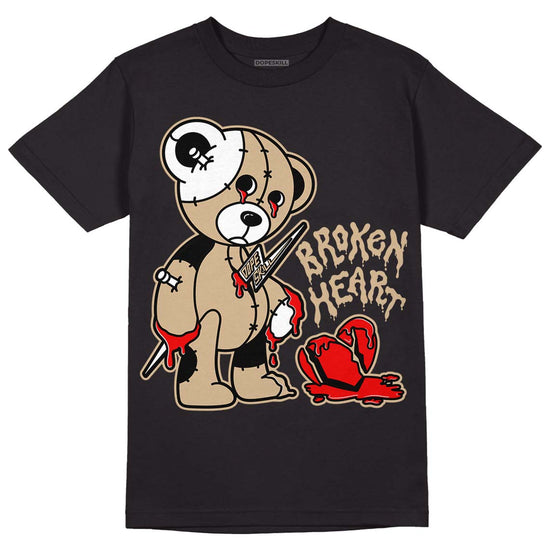 TAN Sneakers DopeSkill T-Shirt Broken Heart Graphic Streetwear - Black