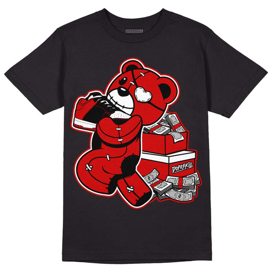 Jordan 1 Retro Low "Black Toe" DopeSkill T-Shirt Bear Steals Sneaker Graphic Streetwear - Black