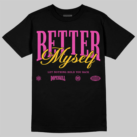 Jordan 4 “Comic” DopeSkill T-Shirt Better Myself Graphic Streetwear - Black