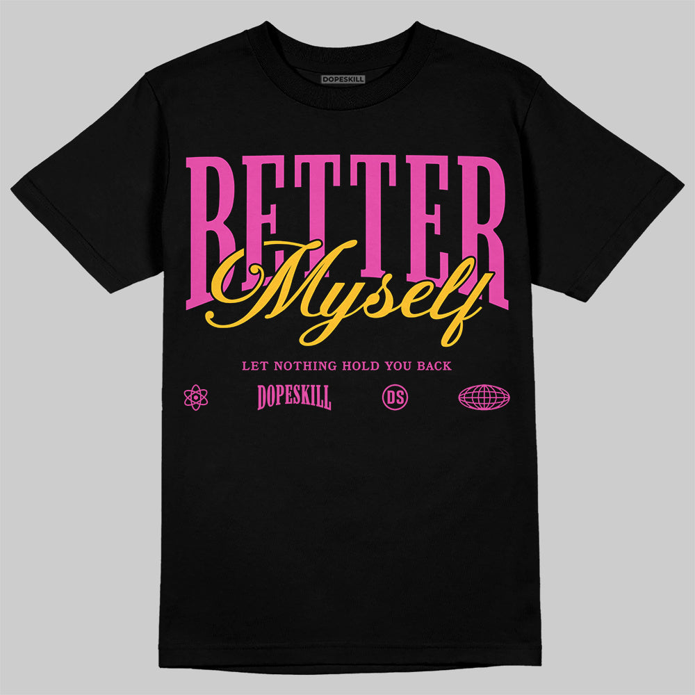 Jordan 4 “Comic” DopeSkill T-Shirt Better Myself Graphic Streetwear - Black