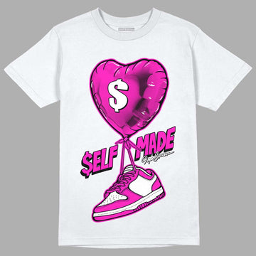 Dunk Low GS “Active Fuchsia” DopeSkill T-Shirt Self Made Graphic Streetwear - White