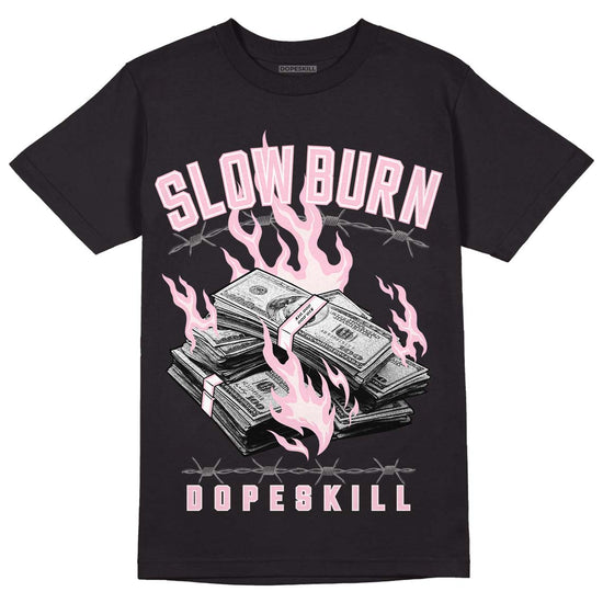 Dunk Low LX Pink Foam DopeSkill T-Shirt Slow Burn Graphic Streetwear - Black