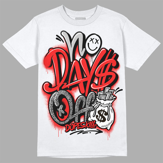 Jordan Spizike Low Bred DopeSkill T-Shirt No Days Off Graphic Streetwear - White 