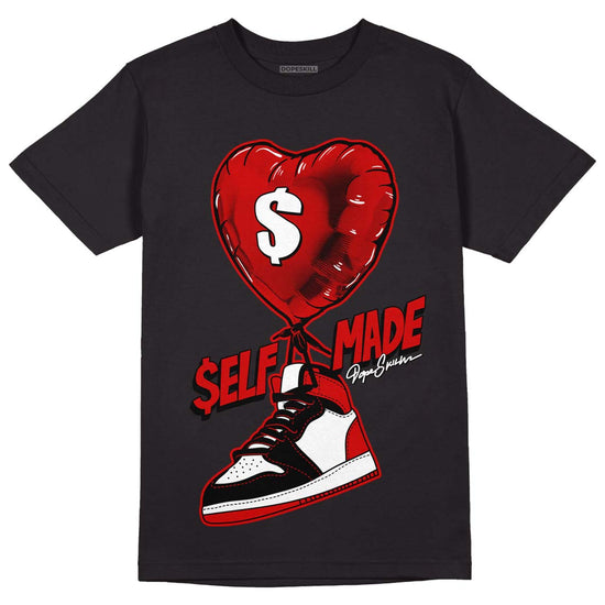 Jordan 1 Retro Low "Black Toe" DopeSkill T-Shirt Self Made Graphic Streetwear - Black