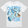 Jordan 11 University Blue DopeSkill T-Shirt Out Here Being Cute Graphic Streetwear - White 