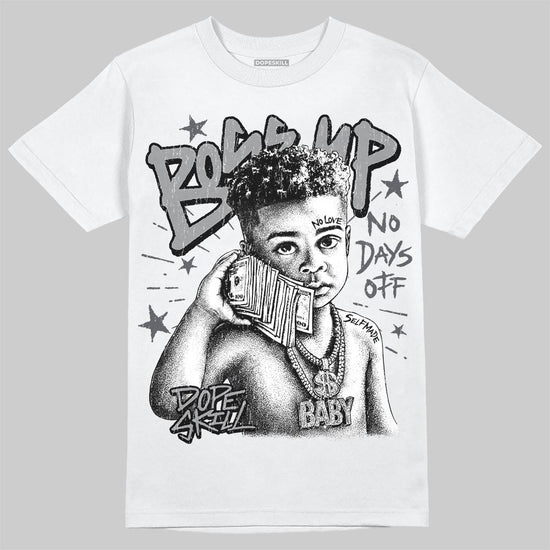 Jordan 5 Wolf Grey DopeSkill T-Shirt Boss Up Graphic Streetwear - White 