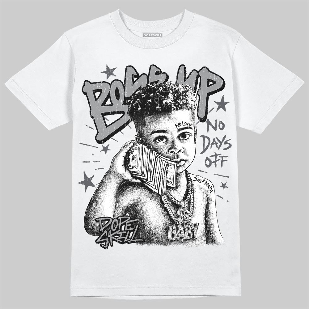 Jordan 5 Wolf Grey DopeSkill T-Shirt Boss Up Graphic Streetwear - White 