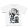 Jordan 4 Retro GS “Blue Chill” DopeSkill Toddler Kids T-shirt Paper Chaser Boy Graphic Streetwear - White