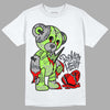 Jordan 5 Green Bean DopeSkill T-Shirt Broken Heart Graphic Streetwear - White 