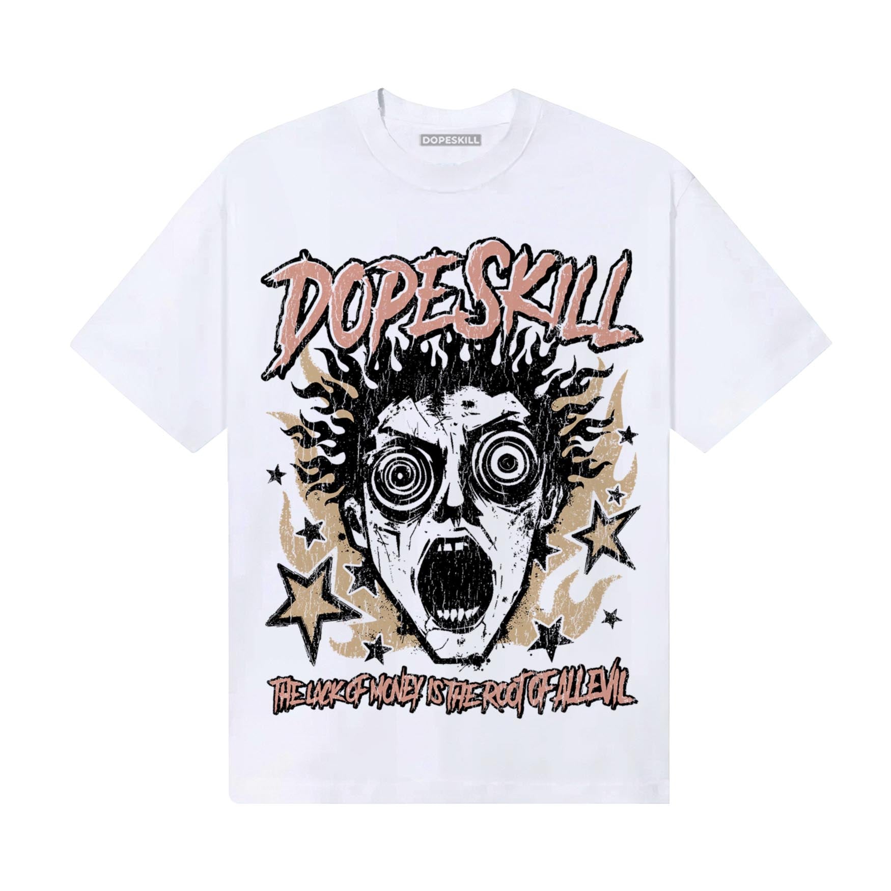 TAN Sneakers DopeSkill T-Shirt Root of Evil Graphic Streetwear - White