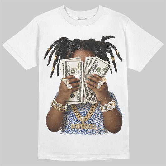 Jordan Spizike Low “Storm Blue” DopeSkill T-Shirt Rich Youth Graphic Streetwear - White