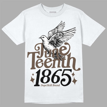 Jordan 1 Retro High OG Palomino DopeSkill T-Shirt Juneteenth 1865 Graphic Streetwear - White