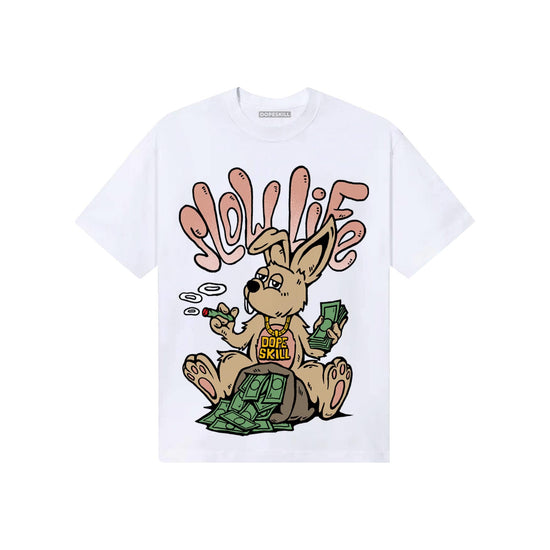 TAN Sneakers DopeSkill T-Shirt Slow Life Graphic Streetwear - White