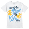 Jordan 1 High OG “First in Flight” DopeSkill T-Shirt No Money No Love Typo Graphic Streetwear - White