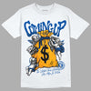 Dunk Blue Jay and University Gold DopeSkill T-Shirt Money Bag Coming Up Graphic Streetwear - White