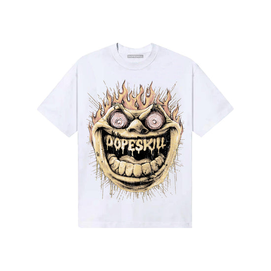 TAN Sneakers DopeSkill T-Shirt Hellfire Graphic Streetwear - White