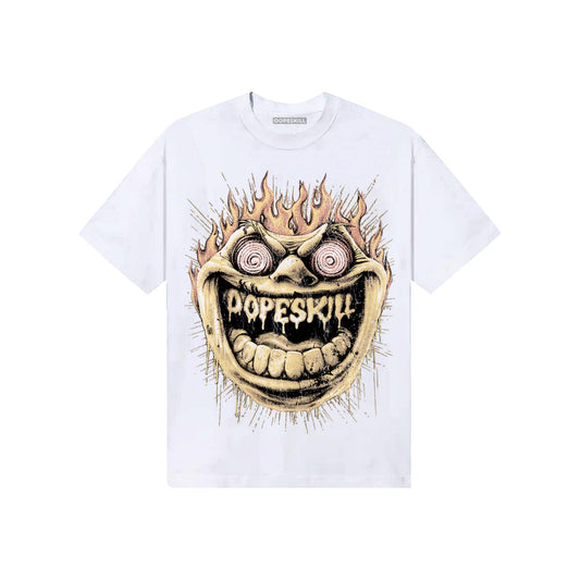 TAN Sneakers DopeSkill T-Shirt Hellfire Graphic Streetwear - White