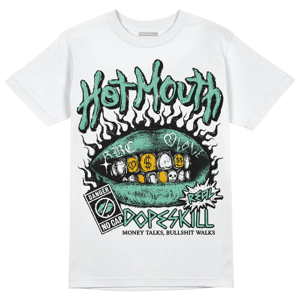 Jordan 1 High OG Green Glow DopeSkill T-Shirt Hot Mouth Graphic Streetwear - White