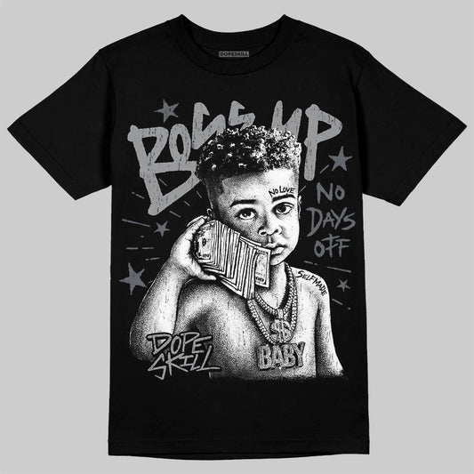 Jordan 5 Wolf Grey DopeSkill T-Shirt Boss Up Graphic Streetwear - Black