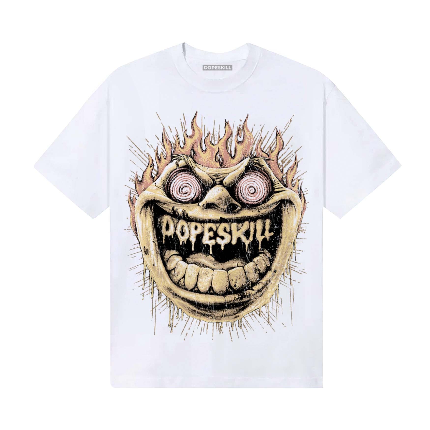 TAN Sneakers DopeSkill T-Shirt Hellfire Graphic Streetwear - White