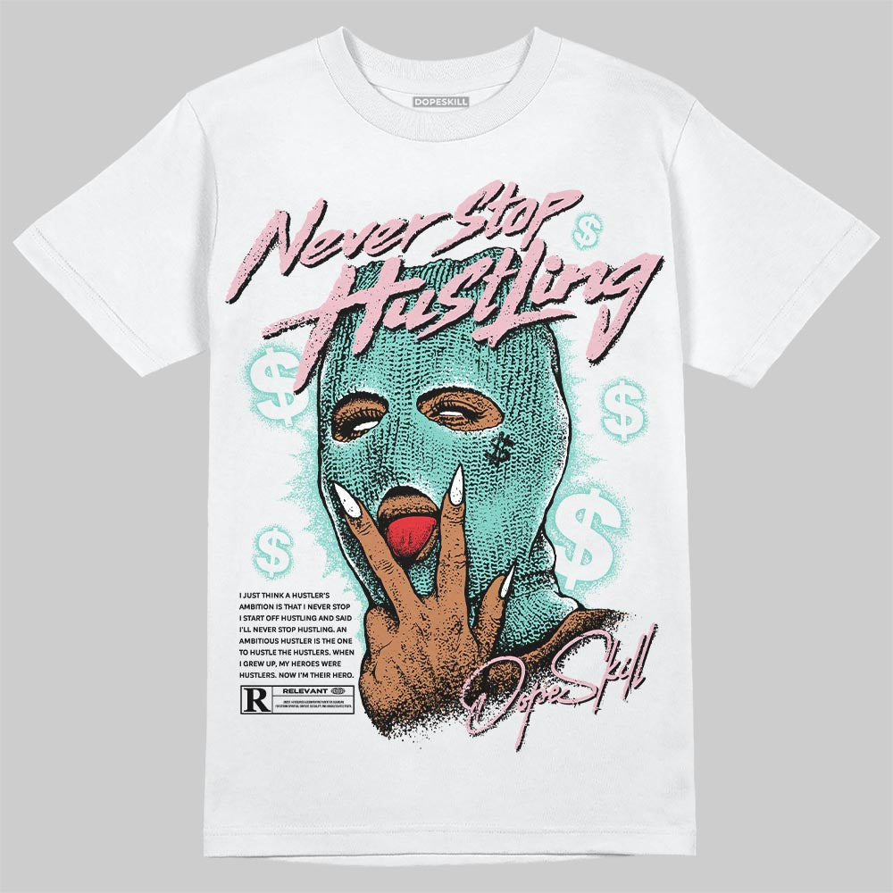 Jordan 11 Low "Igloo" DopeSkill T-Shirt Never Stop Hustling Graphic Streetwear - White 