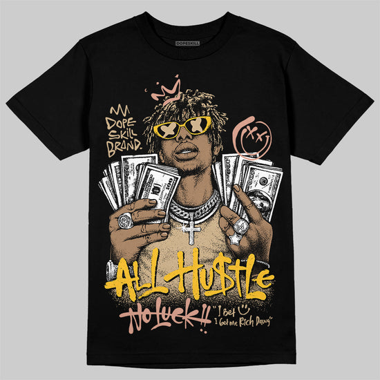 TAN Sneakers DopeSkill T-Shirt All Hustle No Luck Graphic Streetwear - black