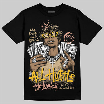 TAN Sneakers DopeSkill T-Shirt All Hustle No Luck Graphic Streetwear - black