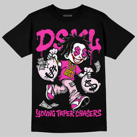 Dunk Triple Pink DopeSkill T-Shirt Young Paper Chasers Graphic Streetwear - Black
