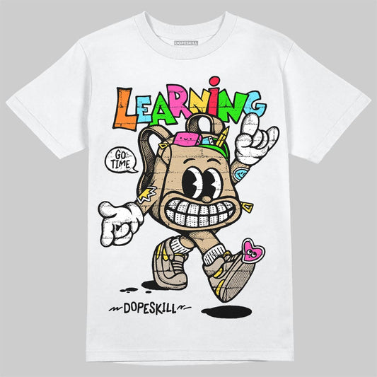 TAN Sneakers DopeSkill T-Shirt Learning Graphic Streetwear - White 