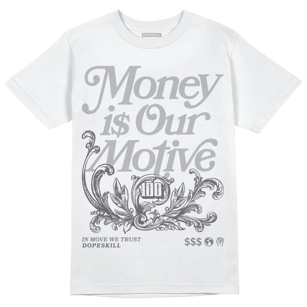 Jordan 4 SE ‘Paris Olympics’ DopeSkill T-Shirt Money Is Our Motive Typo Graphic Streetwear - White