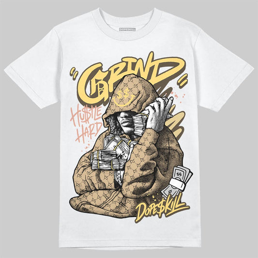 TAN Sneakers DopeSkill T-Shirt Grind Pray Graphic Streetwear - White