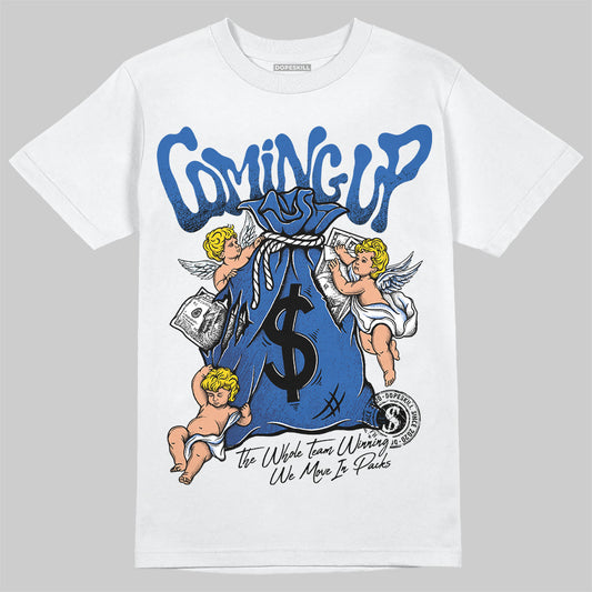 Jordan 12 “Blueberry” DopeSkill T-Shirt Money Bag Coming Up Graphic Streetwear - White