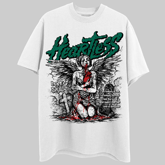 Jordan 4 Retro Oxidized Green DopeSkill T-Shirt Heartless Graphic Streetwear -  White 