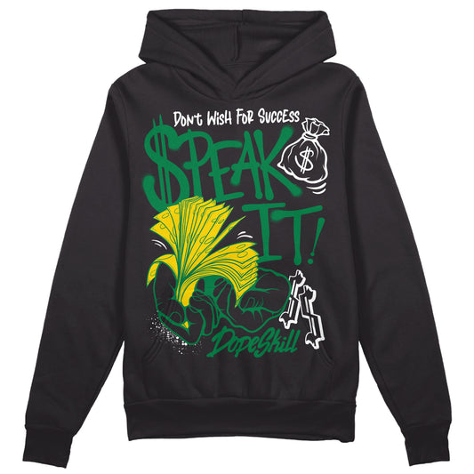 Jordan 5 “Lucky Green” DopeSkill Hoodie Sweatshirt Speak It Graphic Streetwear - Black