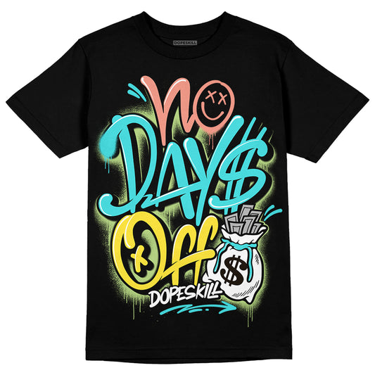 New Balance 9060 “Cyan Burst” DopeSkill T-Shirt No Days Off Graphic Streetwear - Black