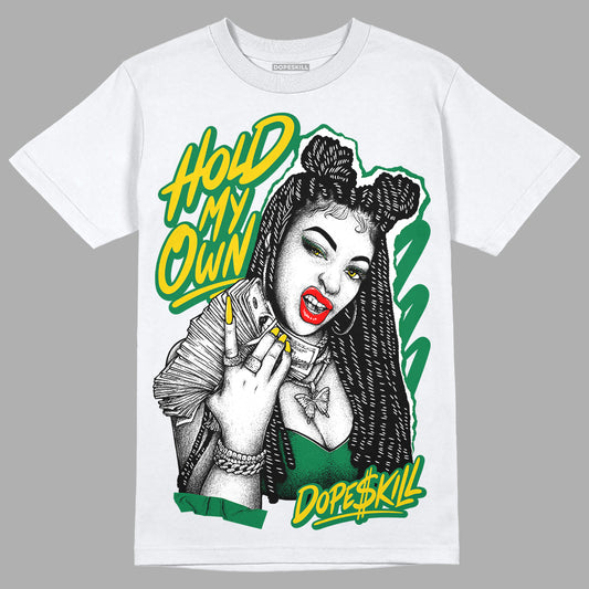 Jordan 5 “Lucky Green” DopeSkill T-Shirt New H.M.O Graphic Streetwear - White